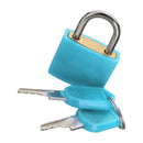3PCS 23mm Brass Padlock Travel Luggage Padlocks Lock(Colour: Blue/Yellow/Re O8H8