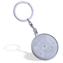 Compass Keychain 50 Year Durable Fashion Metal Key Ring With Back Shining Mirror