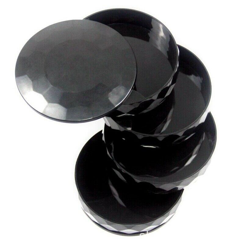 4-Tier Round Cosmetic Organizer Jewelry Storage Rotating Box Multi-Layer 36 W4O1