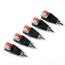 1 pcs Speaker Wire A/V Cable to Audio Male RCA Connector Adapter Jack Press Plug