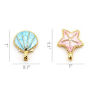 20 pcs Seashell Starfish Charms, Starfish Beads,Aluminum alloy Charms Penda