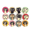 Painted Round Wood Buttons for Sewing Scrapbook Home Clothing Crafts Decor 50pcs