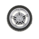 10pcs 1.9mm Shaft Plastic Wheel & 30mm Dia Rubber Tire Spare Parts for DIY Robot