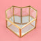 Flip Love Heart Shaped Geometric Glass Jewelry Box Glass Ring Box Exquisite T6N3
