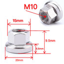 4x Steel Road Mountain Bike Flange Nuts BMX MTB  Replacement Bolts