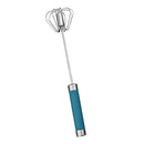 2x Stainless Steel Manual Egg Whisk Beater Stirrer for Kitchen Milk Bread