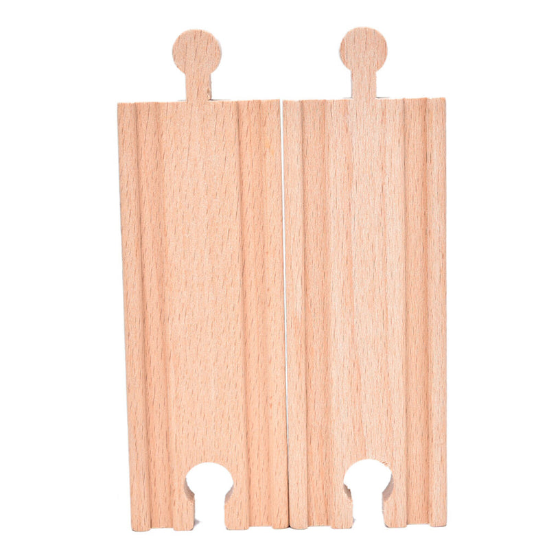 1x Wooden Train Straight Track Accessories Compatible All Major Brand 10.8cm3CU