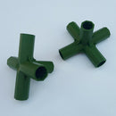 2pcs Green Plastic 16mm Greenhouse Pipe Fittings PVC Building Fittings 5L