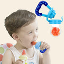 Portable Fruit Food Milk Kids Nipple Feeding Safe Baby Pacifier(Blue M)