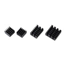 4Pcs Aluminum Alloy Heatsink Cooler Circuit Board Cooling for Raspberry Pi Black