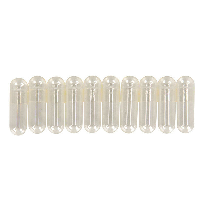 1000Pcs Transparent Empty Gelatin Capsules Pill Vcaps Clear Halal Separated boxS