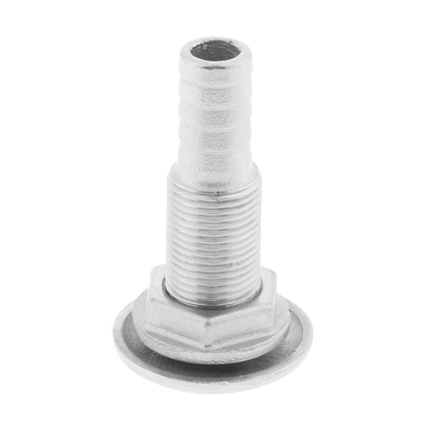 1/2" Hose Barb Cast Stainless Steel Barbed Marine Boat Thru Hull Fitting