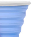 250ml Stainless Steel Silicone Folding Cup With Lanyard / Dustproof Cover L O2H2