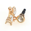 Bow tie Eiffel Tower Anti Dust Stopper Earphone Jack Plug For Moblie Phone MO