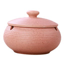 Ceramic Ashtray Cigarettes Ash Holder with Lid for Indoor / Outdoor Use