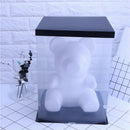 Love Heart Teddy Bear Artificial Flowers Soap Rose Flower Artificial Christ