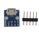 50Pcs Female Micro USB to DIP Adapter Converter 2.54mm PCB Breakout Board