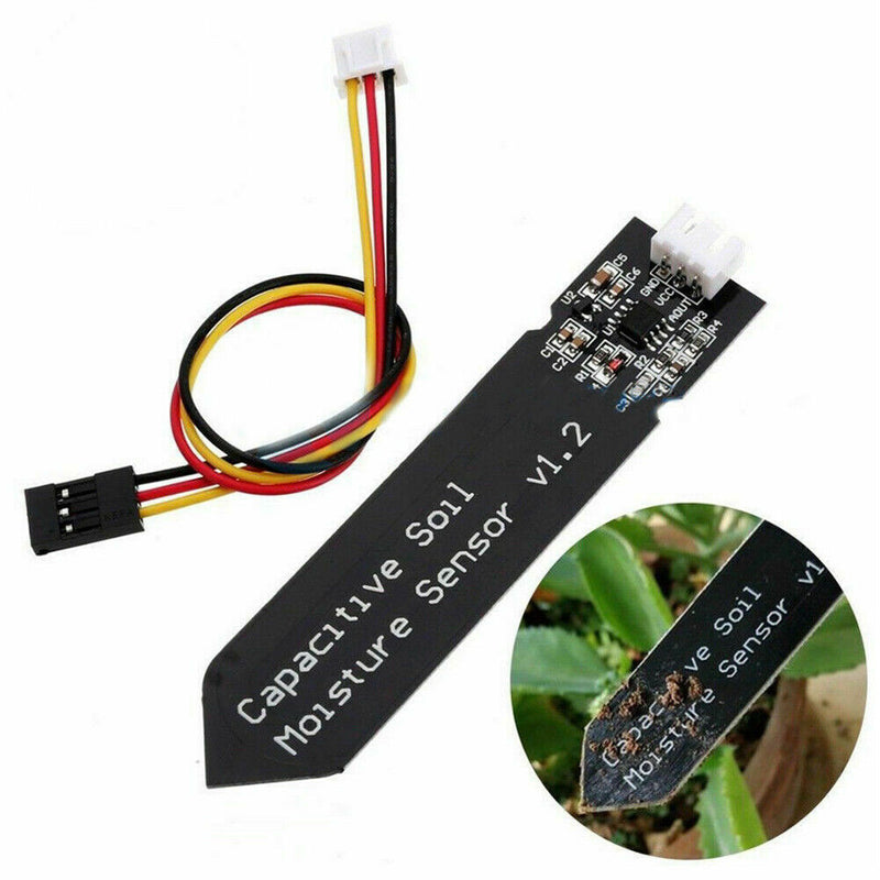 5PCS Analog Capacitive Soil Moisture Sensor V1.2 Corrosion Resistant &Cable Wire