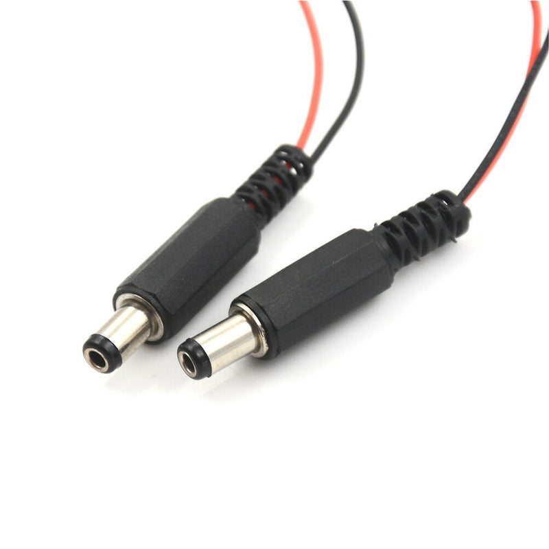 5pcs 9V Battery Snap T-Type cable 2.5x5.5mm Male DC Power Plug to 9V Battter Gn
