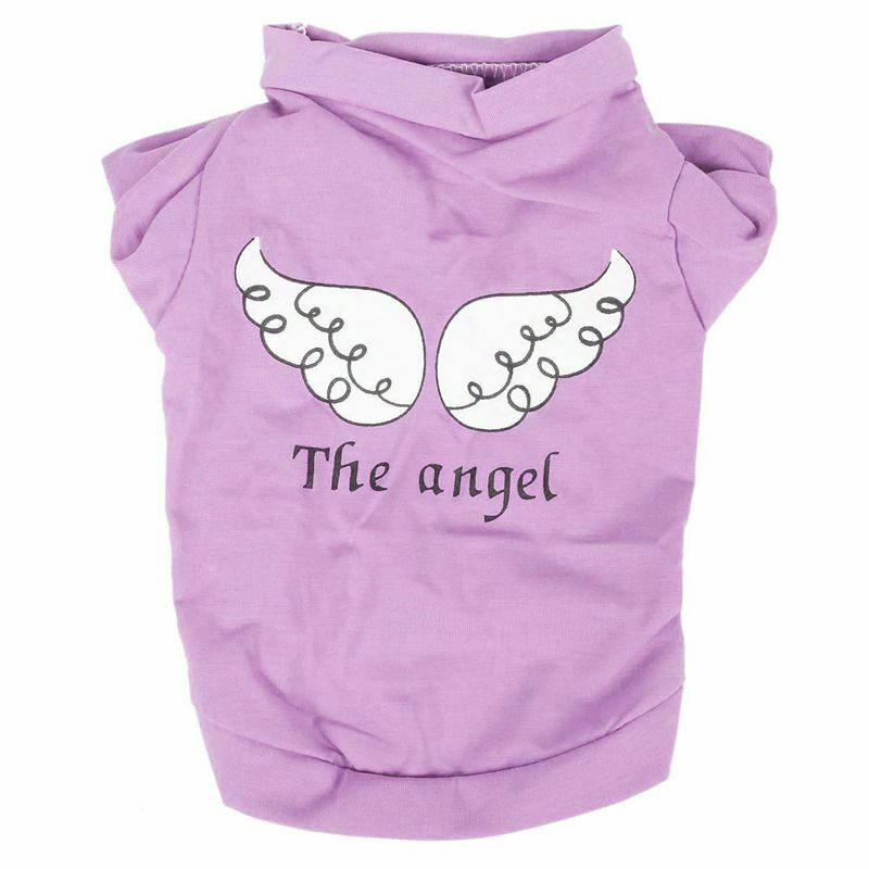 Cute little pet T shirt best puppy cat apparel dog clothes best angel print