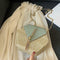 Hex-shape Straw+PU Shoulder Handbags Beach Women Top-handle Bags (Green) A#S