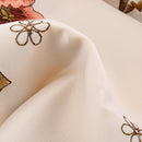 Retro Table Runner Embroidered Flower Mat Decorative Cover 40x176cm Dark Red