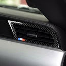 For Ford Mustang 2015-2017 Carbon Fiber Dashboard A/C Air Vent Frame Trim 1 Pair