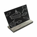 15.3x12.7x4.6cm Mini Tabletop Chalkboard Signs with Rustic Style Wood Base  W6V2