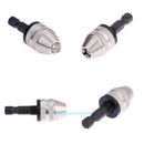 For 1/4" Keyless Drill Bit Chuck Hex Shank Adapter Converter 0.3mm-3mm Tools