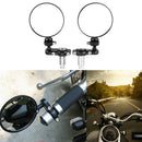 Universal Motorcycle Aluminum Fodable Handle Bar End Rearview Side Mirrors