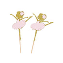 10PCS Pink Skirt Girl Cake Toppers Party Cupcake Flag Cake Decorations For Th BX