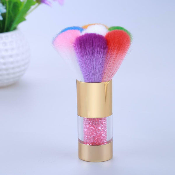 Professional Nail Art Dust Brush Nail Beauty Cleaning Makeup Brush(Pink)