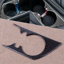 Car Carbon Fiber Water Cup Holder Panel Trim Fit For Chevrolet Camaro 2016-2019