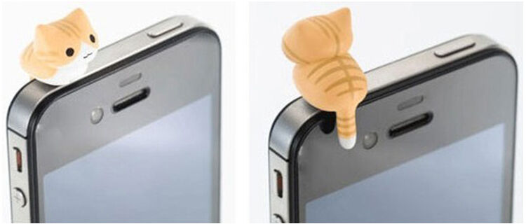 1x Cat 3.5mm Anti Dust Earphone Jack Plug Stopper Cap For Mobile phone IphoneME