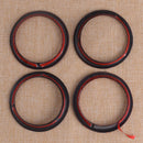 4pcs/set Red  Air Vent Cover Trim Ring Decoration fit for Jeep Wrangler JL 18-19