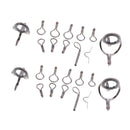 24pcs Fly Fishing Rod Guides Tip Repair Kit DIY Eye Rings Different Size