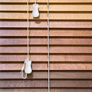 Brown Braided Lift Shade Cord w/ 4x Wood Pendant for Gardening Plant Craft