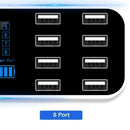 8 Multi-Port USB Adapter Desktop Wall Charger Smart Display Charging LED Ch U6M7