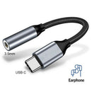 Type C To 3.5 Jack Earphone USB C To 3.5mm AUX Headphones Adapter Audio CabSEAU