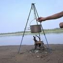 ShineTrip Adjustable Outdoor Campfire Picnic Tripod Camp Equipment (Blue) A