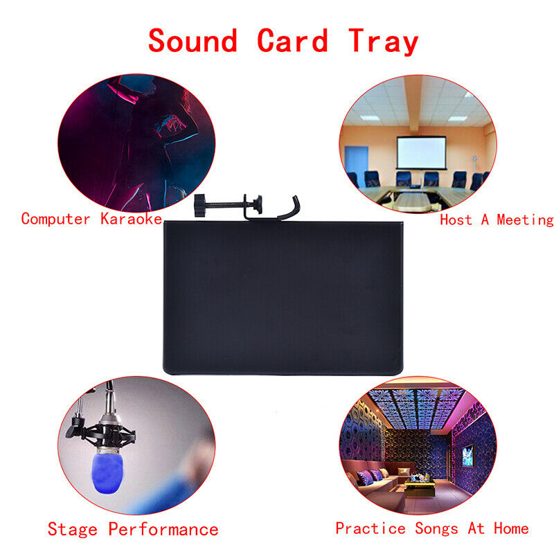 1 X Removable Tray Sound Card Tray Support Live Broadcast Microphone Plate S Hn