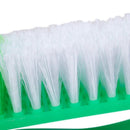 Plastic Handle Soft Bristle Cleaning Scrubbing Brush Green White P2G9
