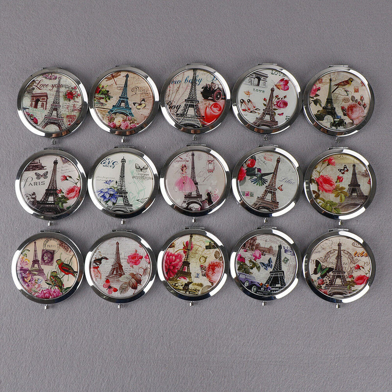 Woman makeup compact pocket tower mirrors portable double-side folding mirror Gw