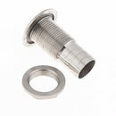 Boat Thru Hull Fitting/Drain 1 inch Hose Barb Marine 316 Stainless Steel