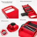 6 Blades Vegetable Cutter with Steel Blade Slicer Potato Peeler Carrot Grater OZ