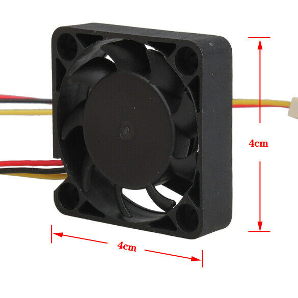 3 Pin 40mm Computer CPU Cooler Cooling Fan PC 4cm 40x40x10mm DC 12V