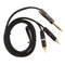 Premium 1/4 Inch TRS To Dual RCA Audio Cable - 6.35mm 1/4 TRS Male to 2RCA
