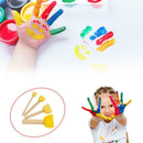 4pcs DIY Wooden Handle Sponge Painting Graffiti Brush for Kids Drawing Toys A