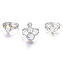 Ethnic Style Jewelry Bohemian Elliptical Geometry Alloy Opal Knuckle Ring S