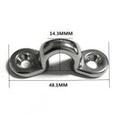 6 Set Marine Pad Eye Marine Kayaking Bimini Top Boat Rigging Loop Stainless
